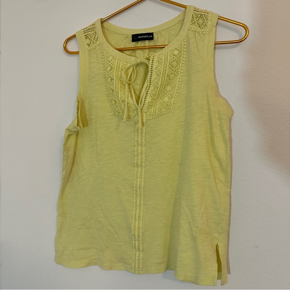 Rafaella Light Yellow Sleeveless Blouse